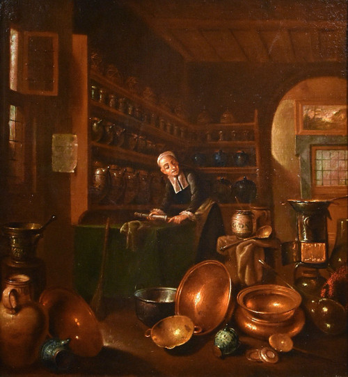 Der Apotheker, Giovanni Domenico Valentino (Rom 1630 - Imola 1708), Signiert Mit Dem Monogramm G.d.v