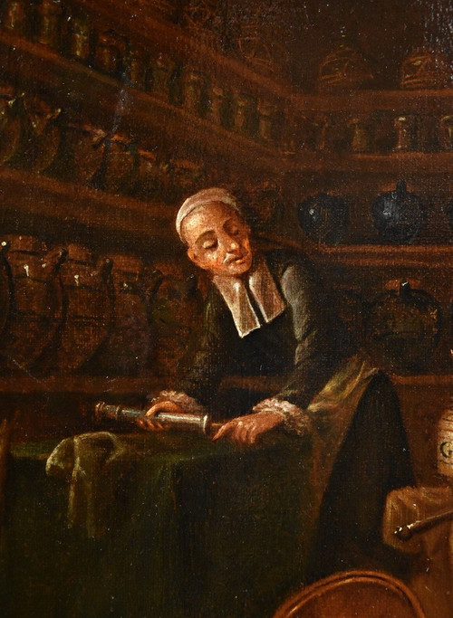 Der Apotheker, Giovanni Domenico Valentino (Rom 1630 - Imola 1708), Signiert Mit Dem Monogramm G.d.v
