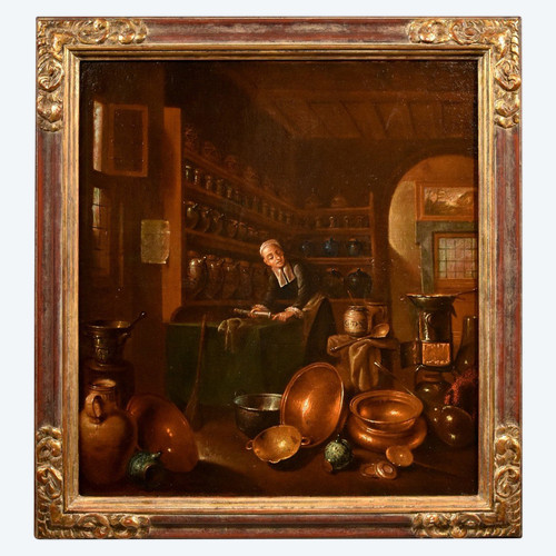 Il Farmacista Nel Suo Laboratorio, Giovanni Domenico Valentino (roma 1630 - Imola 1708)