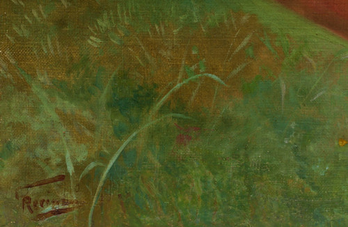 Georges RÉCIPON, Porträt einer Frau im Garten