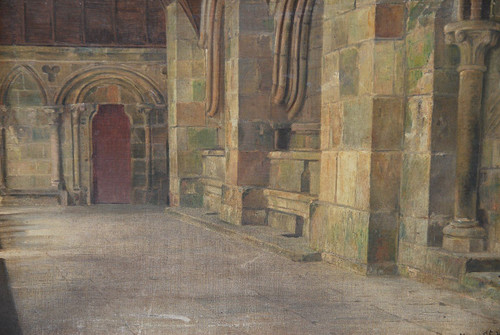 Le Mont Saint Michel  Intérieur , Huile Signée De D 'entragues