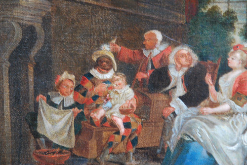 Arlequin, Scène d'Intérieur, XVIIIe siècle