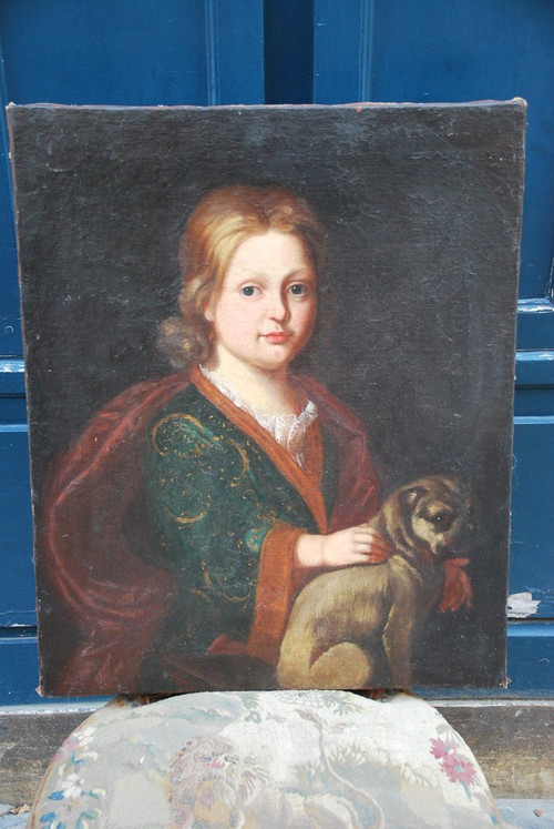 Child with dog school Late 17th century