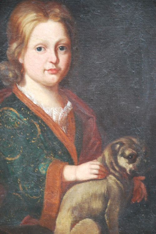 Child with dog school Late 17th century