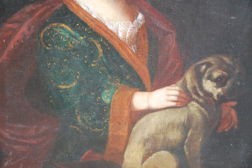 Child with dog school Late 17th century