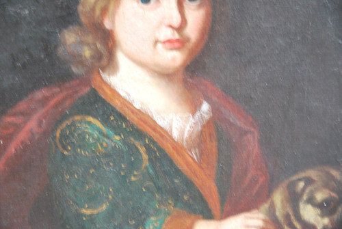 Child with dog school Late 17th century