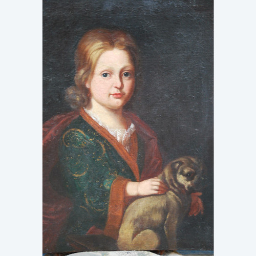 Child with dog school Late 17th century
