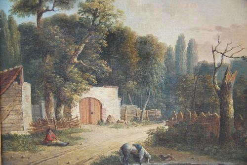 Paysage De Campagne Attribué à Duplessis Bertaux XIXe siècle
