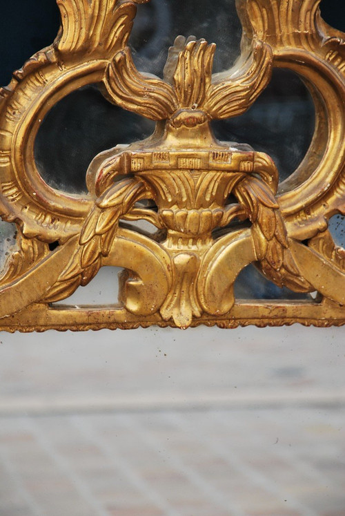 Miroir En Bois Doré D époque Louis  XV, Provence XVIIIe siècle
