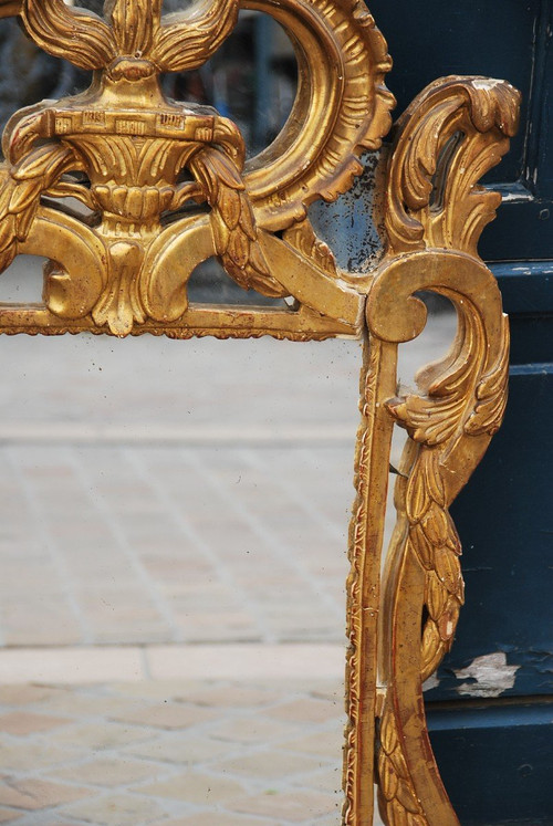 Miroir En Bois Doré D époque Louis  XV, Provence XVIIIe siècle