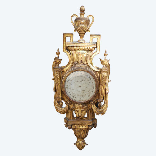 Beautiful Gilded Wood Barometer Louis XVI period