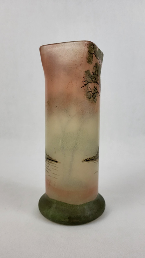 Vase en verre émaillé Legras