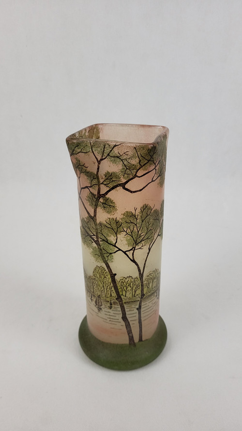 Vase en verre émaillé Legras