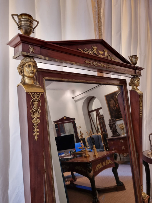 Époque Consulat, psyché attribuée à Jacob Frères, fin XVIIIème - début XIXème siècle.