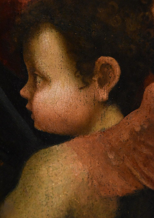 Madonna col Bambino, due angeli e Giovanni Battista, Scuola di Antonio Allegri, Correggio