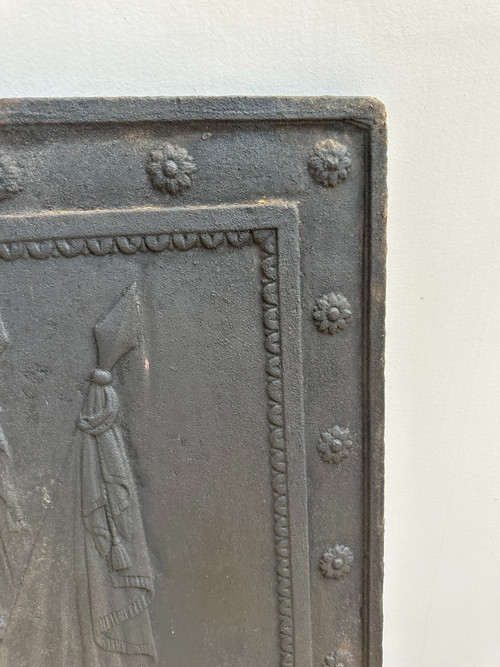 PLAQUE DE CHEMINEE NEOCLASSIQUE LE DIEU MARS