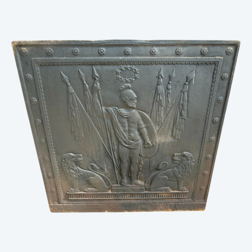PLAQUE DE CHEMINEE NEOCLASSIQUE LE DIEU MARS
