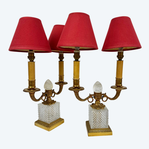 Coppia di lampade Charles X