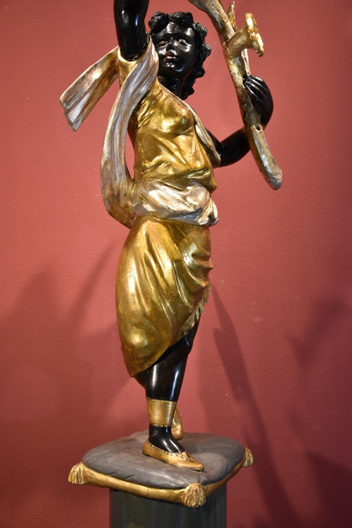 Antike Skulptur einer maurischen Frau, Venedig 19. Jahrhundert
