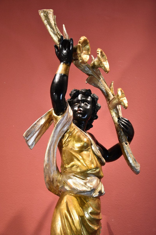 Antike Skulptur einer maurischen Frau, Venedig 19. Jahrhundert