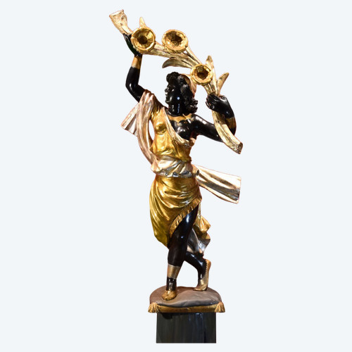 Antike Skulptur einer maurischen Frau, Venedig 19. Jahrhundert