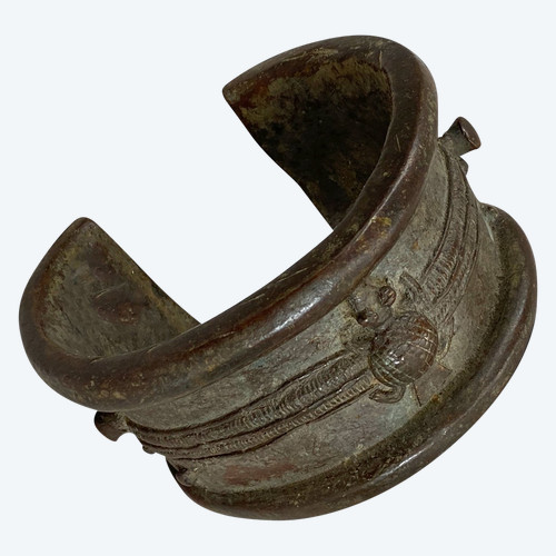 Senufo-Bronze-Armband. Muster der Schildkröte Elfenbeinküste - Mali, Burkina Faso.