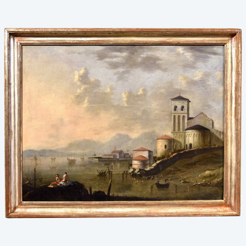 Coastal Landscape Of The Mediterranean, Flemish Painter Active In Italy In The Eighteenth Centu