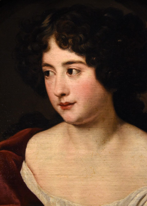 Portrait Of The Young Ortensia Mancini, Jacob Ferdinand Voet (antwerp 1639 - Paris 1689)