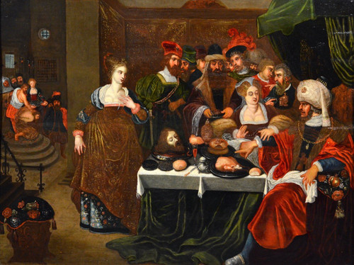 Das Festmahl des Herodes, Gaspar Van Den Hoecke (Antwerpen, 1585 - 1648)