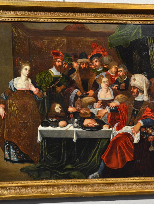 Das Festmahl des Herodes, Gaspar Van Den Hoecke (Antwerpen, 1585 - 1648)