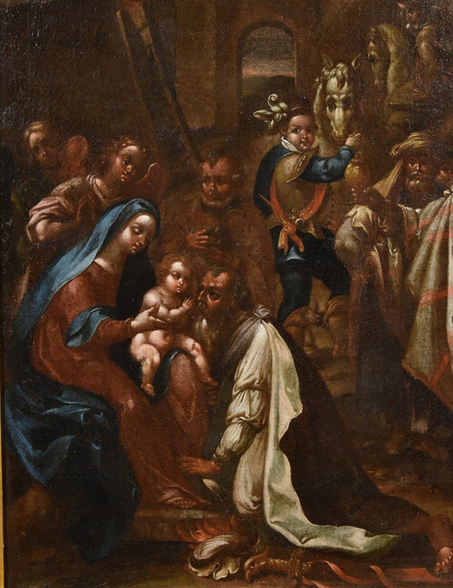 l'Adoration Des Mages, Jan Van Der Straet, Dit Giovanni Stradano (bruges 1523 - Florence 1605)