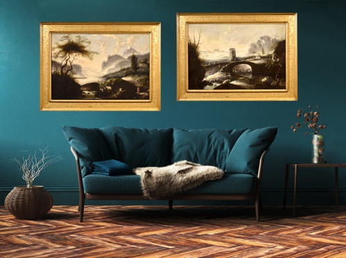 Paysage d'Hiver Fantastique Avec Pont, Hans De Jode (la Haye 1630 - Vienne 1663)