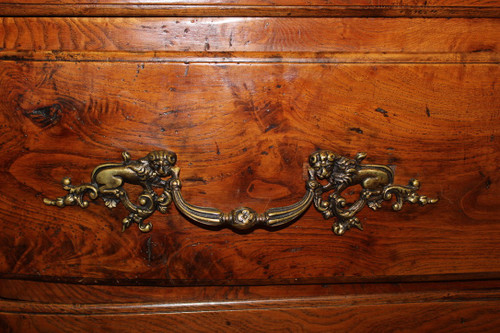 Commode Louis XIV à Façade Bombée En Frêne XVIII 