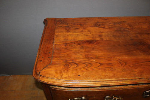 Commode Louis XIV à Façade Bombée En Frêne XVIII 