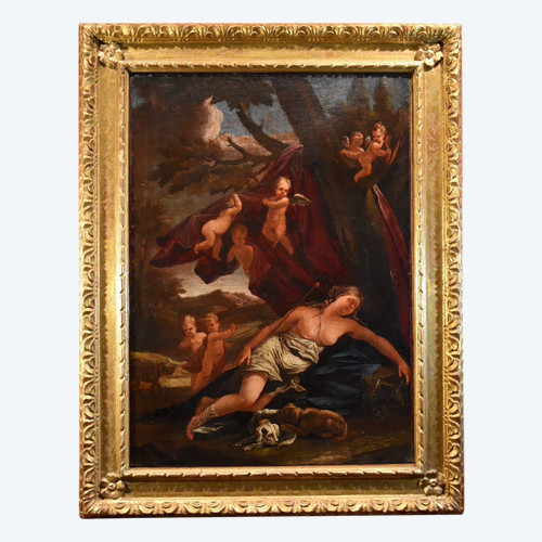 Le Repos De Diane, Guillaume Courtois Dit "il Borgognone" (Saint Hippolyte 1626 - Rom 1679)