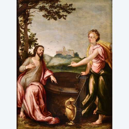 Christus Und Die Samariterin, Ludovico Pozzoserrato (Antwerpen 1550 - Treviso 1605)