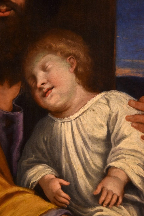 Jésus Avec Le Fils Du Client, Giovan Battista Salvi (1609 - 1685) Cercle / Suiveur