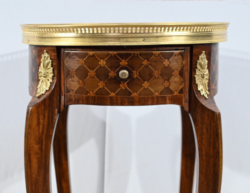 Petite Table de Salon en Bois de Rose et Acajou, style Louis XV/Louis XVI – Début XXe