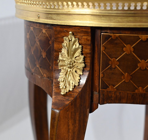 Petite Table de Salon en Bois de Rose et Acajou, style Louis XV/Louis XVI – Début XXe