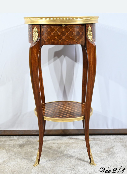 Petite Table de Salon en Bois de Rose et Acajou, style Louis XV/Louis XVI – Début XXe