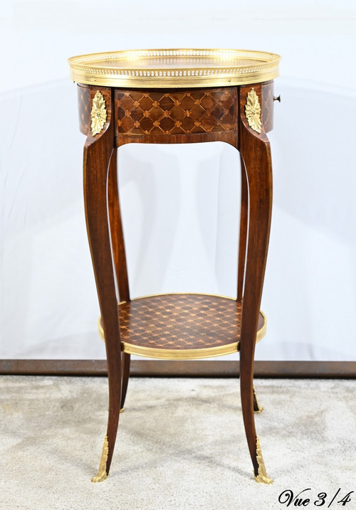 Petite Table de Salon en Bois de Rose et Acajou, style Louis XV/Louis XVI – Début XXe