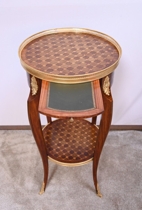 Petite Table de Salon en Bois de Rose et Acajou, style Louis XV/Louis XVI – Début XXe