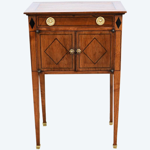 Petit Meuble de Salon en Noyer, style Transition Louis XVI/Directoire – 1ère Partie XIXe