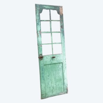 Ravissante Porte Vitrée Ancienne d'époque XVIIIème Alcove Vitrine Bibliothèque Portes Boiserie