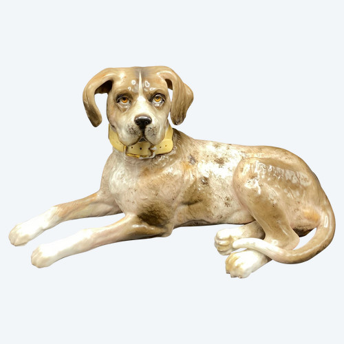 CANE IN PORCELLANA DI SASSONIA