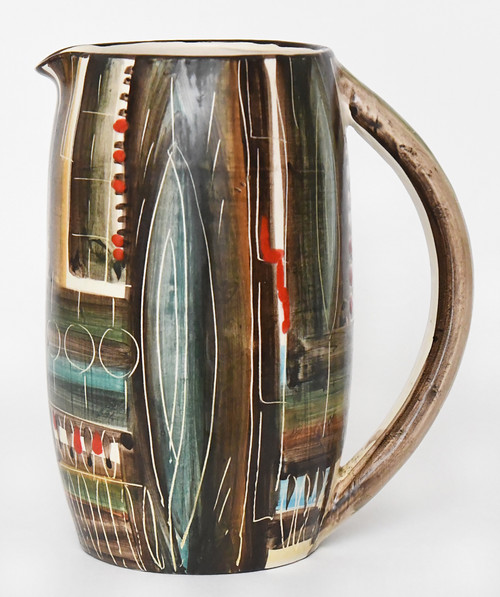 Servizio vintage di aranciata in ceramica della manifattura "Fenice" di Albisola (Italia)