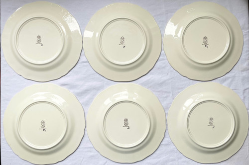 Service of 6 plates Gien model Rambouillet