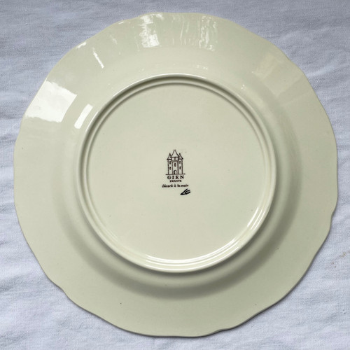 Service of 6 plates Gien model Rambouillet