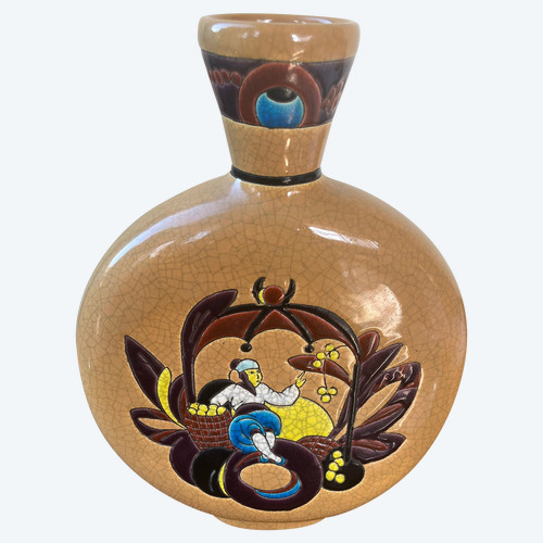 Gourde en  émaux de Longwy