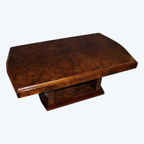 Art Deco Mahogany And Elm burl table circa 1930